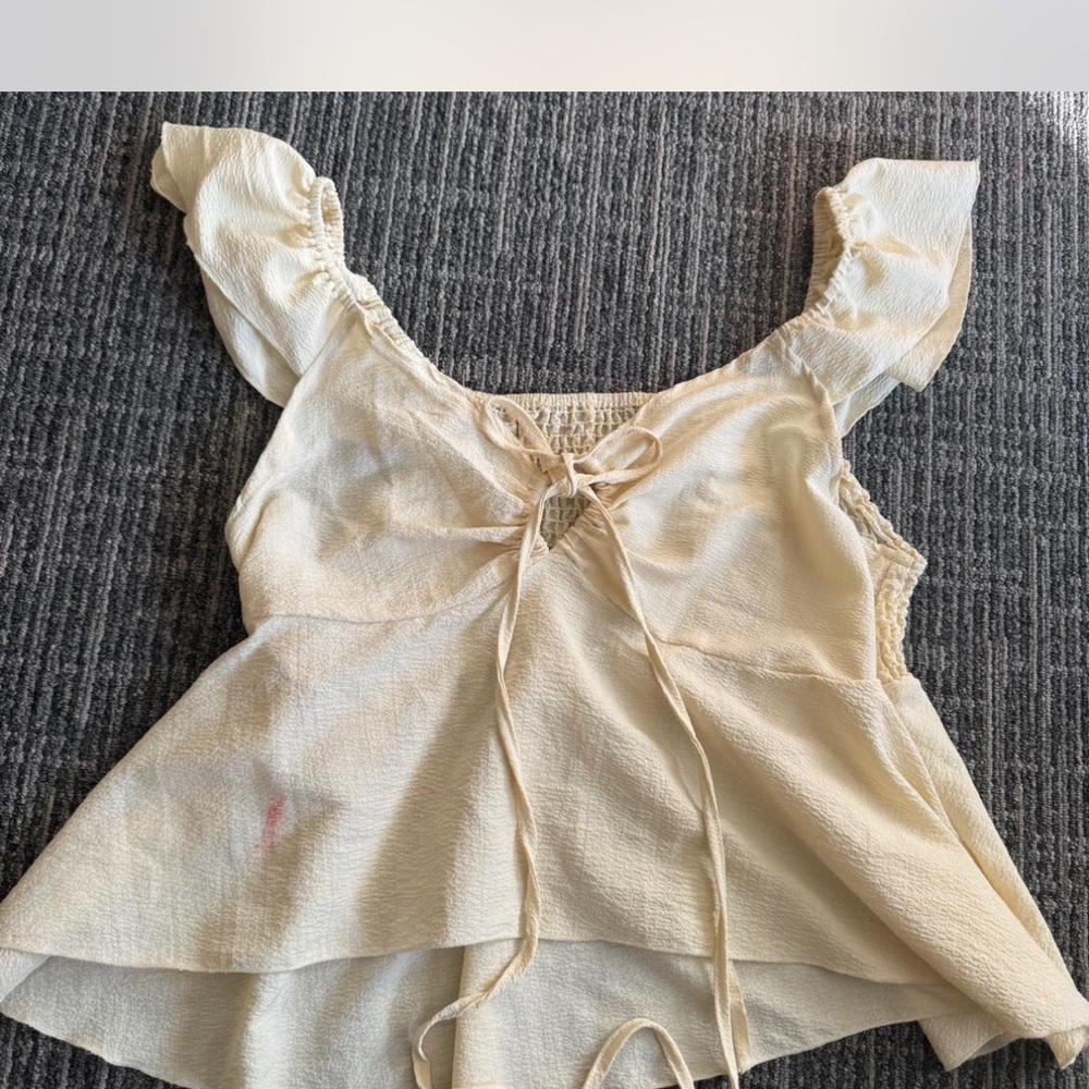 Cream Women's Top